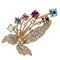 Gold Brooch LO2922 Flash Rose Gold White Metal Brooches with Crystal