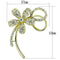 Gold Brooch LO2924 Flash Gold White Metal Brooches with Top Grade Crystal