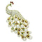 Gold Brooch LO2933 Flash Gold White Metal Brooches with Synthetic