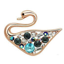 Gold Brooch LO2934 Flash Rose Gold White Metal Brooches with Crystal