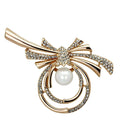 Gold Brooch LO2939 Flash Rose Gold White Metal Brooches with Synthetic