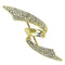 Gold Brooch LO2940 Flash Gold White Metal Brooches with Top Grade Crystal