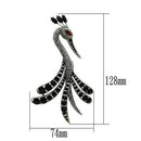 Hair Brooch LO2393 Imitation Rhodium White Metal Brooches with Crystal