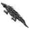 Hair Brooch LO2394 Imitation Rhodium White Metal Brooches with Crystal