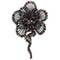 Hair Brooch LO2395 Imitation Rhodium White Metal Brooches with Crystal