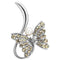Hair Brooch LO2765 Imitation Rhodium White Metal Brooches with Synthetic