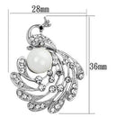 Brooches Hair Brooch LO2777 Imitation Rhodium White Metal Brooches with Synthetic Alamode Fashion Jewelry Outlet