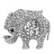 Hair Brooch LO2803 Imitation Rhodium White Metal Brooches with Crystal