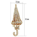 Brooches Vintage Brooches LO2796 Flash Rose Gold White Metal Brooches with Crystal Alamode Fashion Jewelry Outlet