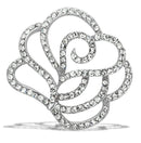 Vintage Brooches LO2814 Flash Gold White Metal Brooches with Crystal
