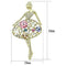 Vintage Brooches LO2817 Flash Gold White Metal Brooches with Crystal