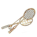Vintage Brooches LO2828 Flash Rose Gold White Metal Brooches with Crystal