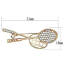 Vintage Brooches LO2828 Flash Rose Gold White Metal Brooches with Crystal