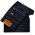 Brother Wang Brand 2018 New Men's Fashion Jeans Business Casual Stretch Slim Jeans Classic Trousers Denim Pants Male 101-Black blue-28-JadeMoghul Inc.
