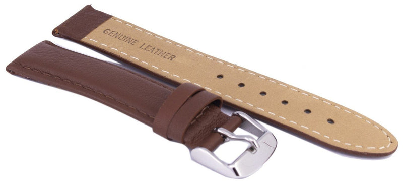 Brown Ratio Brand Leather Strap 18mm-Branded Watches-White-JadeMoghul Inc.