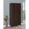 Brown Tall Wooden Accent Cabinet With Doors-Accent Chests and Cabinets-Brown-Wood-JadeMoghul Inc.