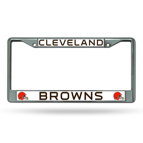 Cool License Plate Frames Browns Chrome Frame