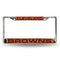 Honda License Plate Frame Browns Orange Laser Chrome Frame