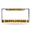 Cadillac License Plate Frame Bruins Laser Chrome Frame