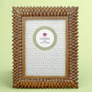 Brushed gold leaf design 5 x 7 frame-Personalized Gifts By Type-JadeMoghul Inc.