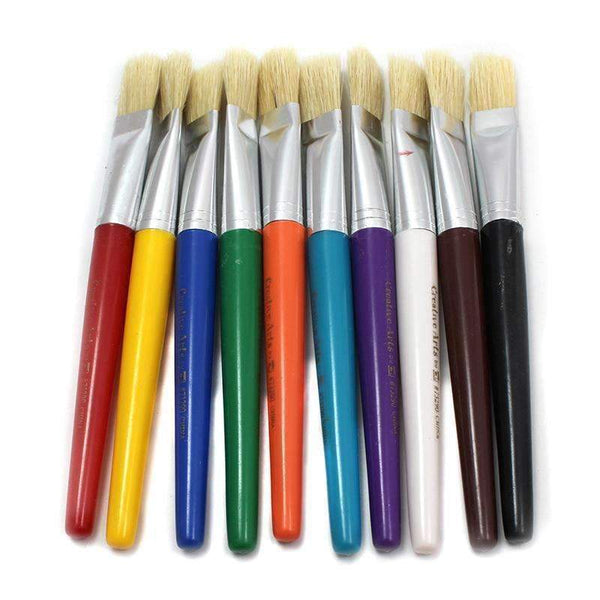 BRUSHES STUBBY FLAT 10 SET-Supplies-JadeMoghul Inc.