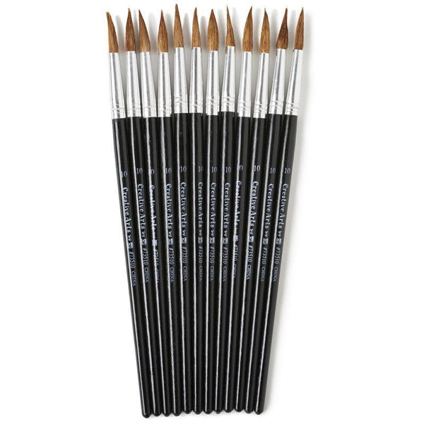 BRUSHES WATER COLOR POINTED #10-Supplies-JadeMoghul Inc.