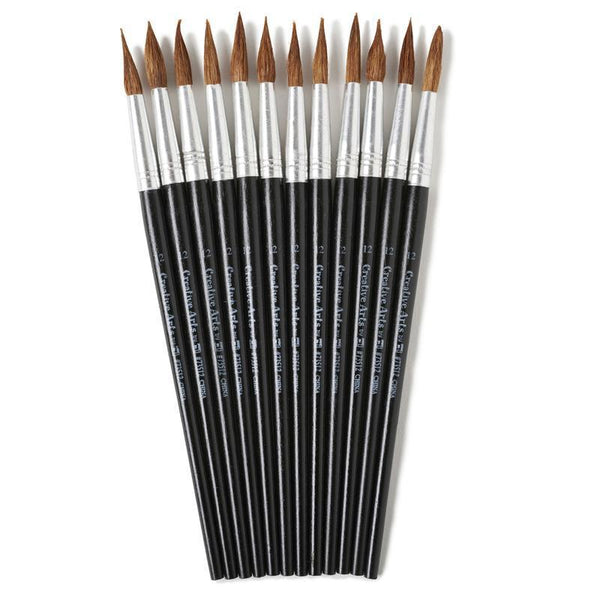BRUSHES WATER COLOR POINTED #12-Supplies-JadeMoghul Inc.