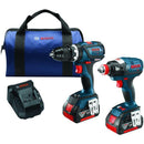 Brushless 1/4" & 1/2" Socket-Ready Impact Driver & Brushless Compact Tough(TM) 1/2" Hammer Drill/Driver 18-Volt Cordless Combo Kit-Power Tools & Accessories-JadeMoghul Inc.