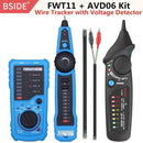 BSIDE FWT11 High Quality RJ11 RJ45 Cat5 Cat6 Telephone Wire Tracker Tracer Toner Ethernet LAN Network Cable tester Line Finder AExp