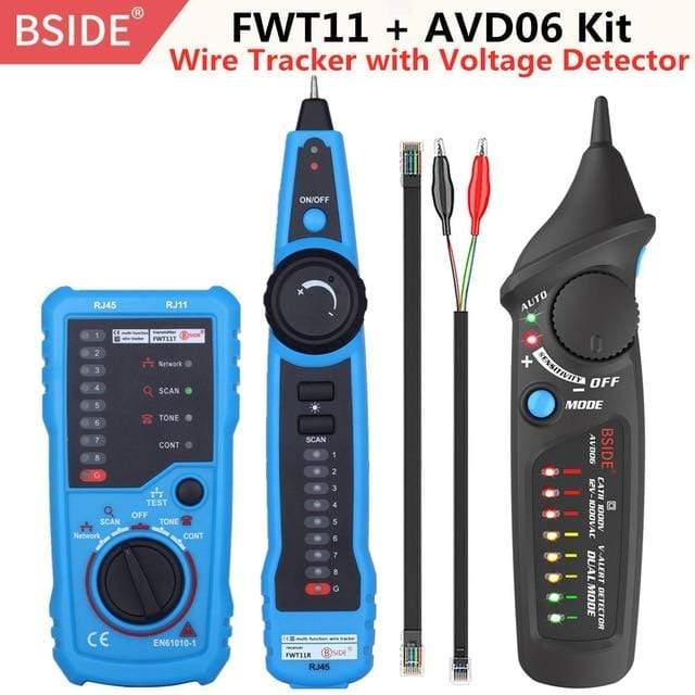 BSIDE FWT11 High Quality RJ11 RJ45 Cat5 Cat6 Telephone Wire Tracker Tracer Toner Ethernet LAN Network Cable tester Line Finder AExp