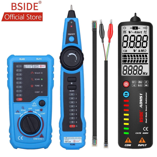 BSIDE FWT11 High Quality RJ11 RJ45 Cat5 Cat6 Telephone Wire Tracker Tracer Toner Ethernet LAN Network Cable tester Line Finder AExp