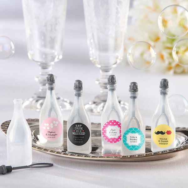 Bubble Bottles - Wedding (Set of 24) (Available Personalized)-Wedding Reception Accessories-JadeMoghul Inc.