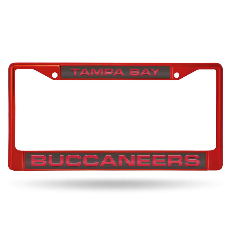 License Plate Frames Buccaneers Laser Chrome Frame