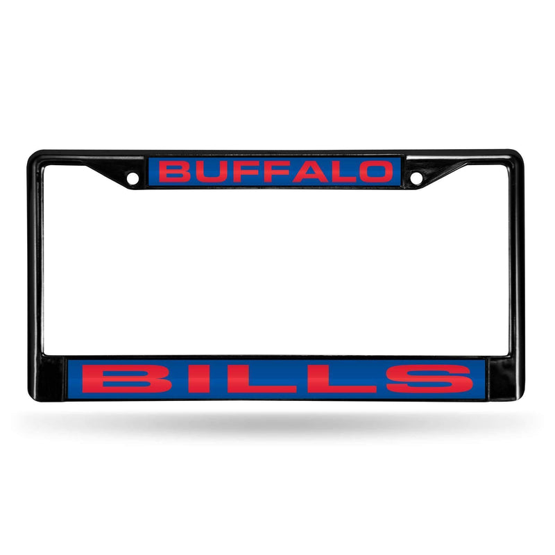 Cadillac License Plate Frame Buffalo Bills Black Laser Chrome Frame