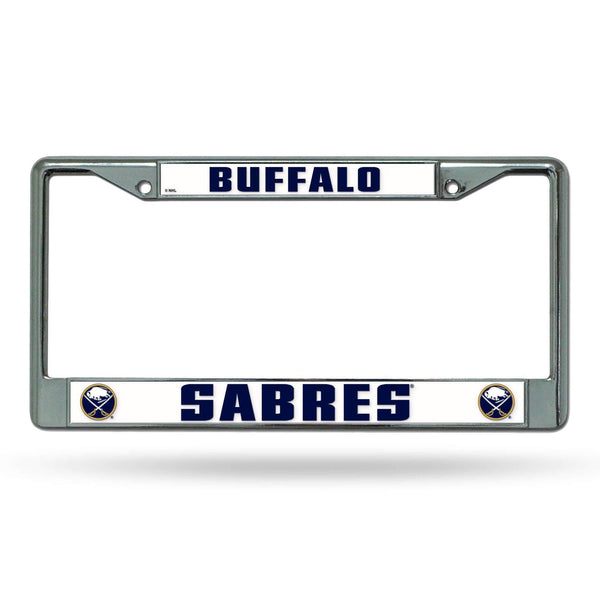 License Plate Frames Buffalo Sabres Primary Logo Chrome Frame