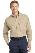 Bulwark EXCEL FR ComforToucHD ess Uniform Shirt. SLU2-Workwear-Khaki-3XL-JadeMoghul Inc.