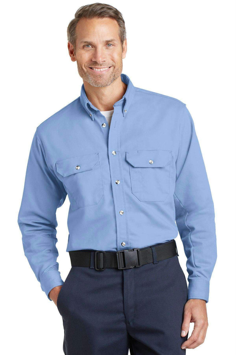 Bulwark EXCEL FR ComforToucHD ess Uniform Shirt. SLU2-Workwear-Light Blue-3XL-JadeMoghul Inc.