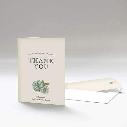 Burlap Chic Thank You Card With Fold (Pack of 1)-Weddingstar-JadeMoghul Inc.