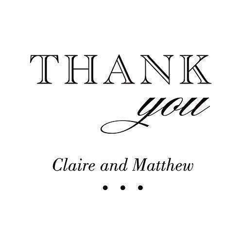 Burlap Chic Thank You Personalized Rubber Stamp (Pack of 1)-Stationery-JadeMoghul Inc.