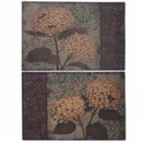 Burlap Flower Wall decor, Multicolor, Set Of 2-Wall Accents-Multicolor-Burlap-JadeMoghul Inc.