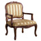 Burnaby Traditional Occasional Chair, Antique Oak-Living Room Furniture Sets-Antique Oak-Fabric Solid Wood & Others-JadeMoghul Inc.