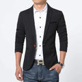 Business Casual Men Blazer / Professional Formal Wedding Dress-Black 1-M-JadeMoghul Inc.