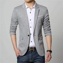 Business Casual Men Blazer / Professional Formal Wedding Dress-Gray-M-JadeMoghul Inc.