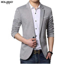 Business Casual Men Blazer / Professional Formal Wedding Dress-Gray-M-JadeMoghul Inc.