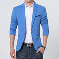 Business Casual Men Blazer / Professional Formal Wedding Dress-SkyBlue-M-JadeMoghul Inc.