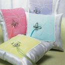 Butterfly Dreams Square Ring Pillow Green (Pack of 1)-Wedding Ceremony Accessories-JadeMoghul Inc.