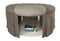 Button Tufted Fabric Upholstered Ottoman With Open Bottom Shelf, Gray-Ottoman-Gray-Fabric and Wood-JadeMoghul Inc.