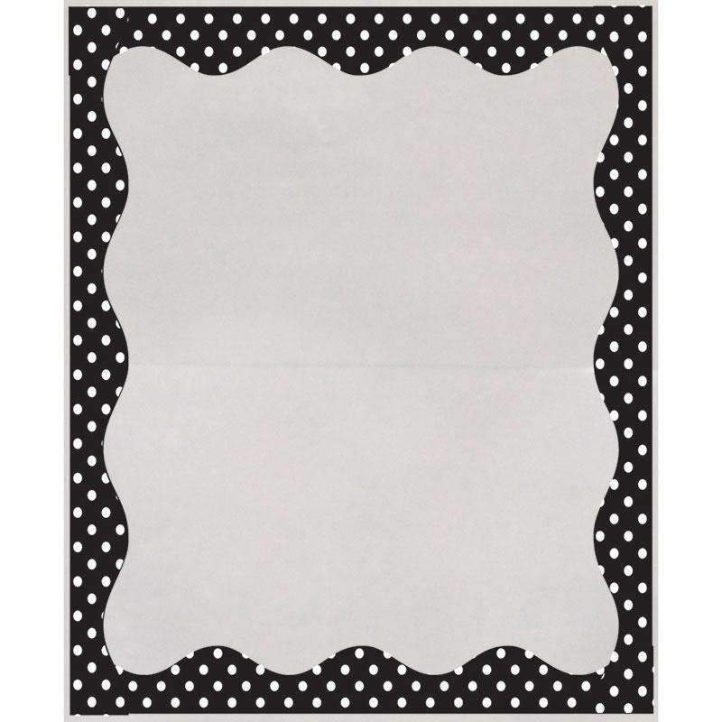 B/W DOTS BORDER 3 1/2 X 5 CLEAR-Supplies-JadeMoghul Inc.
