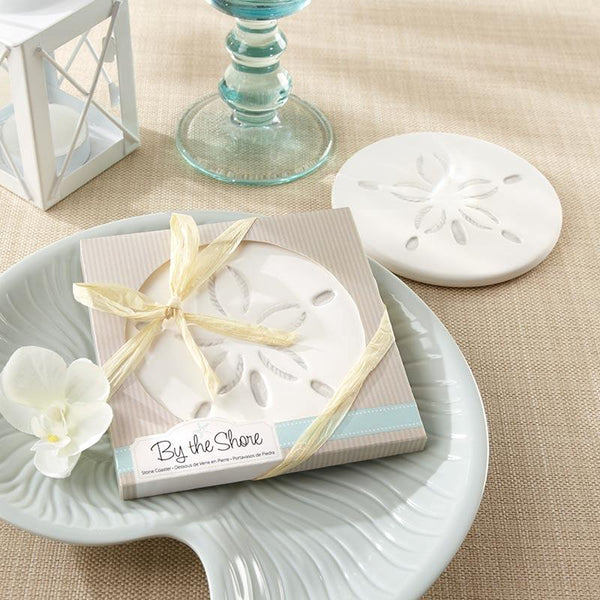 "By the Shore" Sand Dollar Coaster-Personalized Coasters-JadeMoghul Inc.