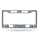 Chrome License Plate Frames BYU Chrome Frame